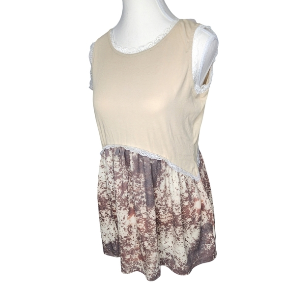 NWT Crazy Train Lace Sleeveless Tank Top - Picture 3 of 6